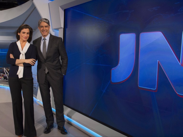 William Bonner e Renata Vasconcellos, apresentadores do "Jornal Nacional"