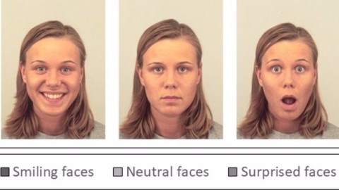 Três dos rostos mostrados aos participantes do experimento e o julgamento final dos voluntários