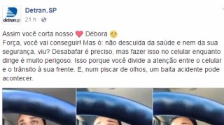 Débora Nascimento leva bronca do Detran em rede social
