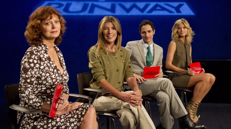 Heidi Kul ao lado dos jurados Zac Pose, Ninca Garcia e da convidada especial, a atriz Susan Sarandon