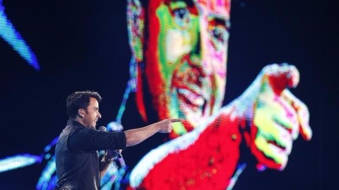 Cantor porto-riquenho Luis Fonsi durante show no Chile