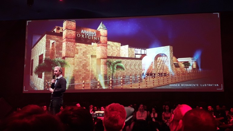 Protótipo do cenário interativo de 'Assassin's Creed' que será montado no Rock in Rio 