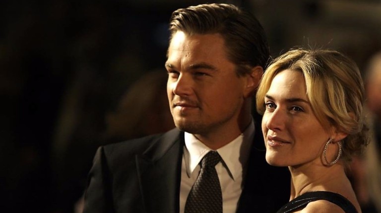 Os atores Leonardo DiCaprio e Kate Winslet