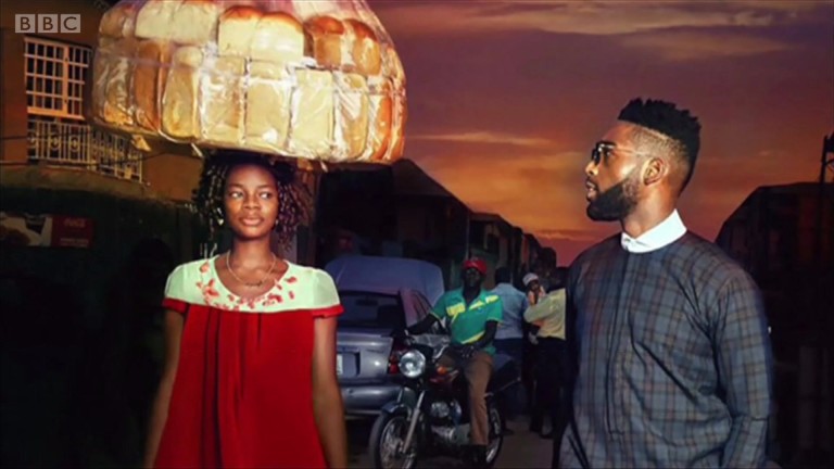 A nigeriana Olajomoke passou de vendedora de pães a celebridade 