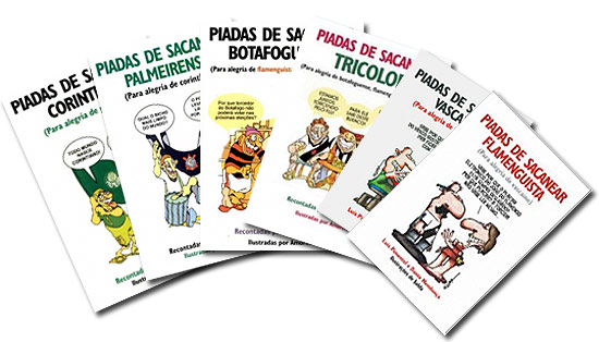 Livros da srie "Piadas de Sacanear", do jornalista Lus Pimentel, levam o humor aos torcedores
