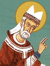 Ilustrao retrata Silvestre 1, santo que foi papa de 314 d.C. a 335 d.C.