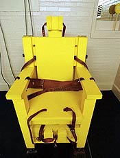 Cadeira eltrica do Alabama chamada de Yellow Mama, priso de Holman