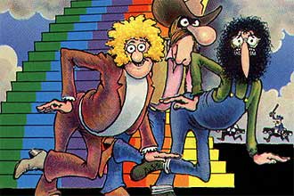 Fat Freddy, Freewheelin` Franklin e Phineas; trupe de hippies maconheiros em "Fabulous Furry Freak Brothers", de Gilbert Shelton