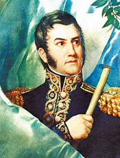 José de San Martín que lutou pela independência da Argentina
