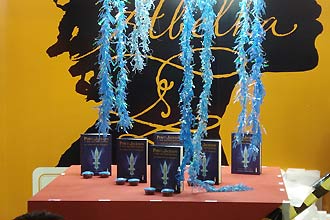Cupcakes e decorao temtica ocupavam estande da editora Intrnseca durante o evento de comemorao do aniversrio