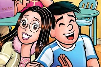 Tina e Caio na capa da 6ª edição da revista "Tina", da Panini Comics; orientação sexual do personagem causa polêmica entre leitores