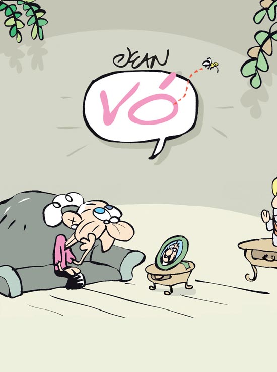 Capa de "V"; tiras fazem humor delicado com o jeito de ser preocupado e solitrio das avs catlicas brasileiras