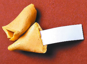 Biscoito da sorte chinês – Fotolia/Editoria de Arte Biscoito da sorte chinês – Fotolia/Editoria de Arte