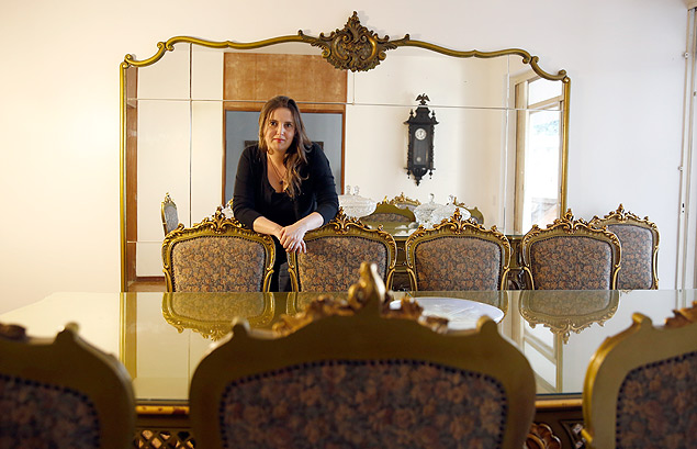 A empresária Pamella de Barros, 33, na sua casa em SP