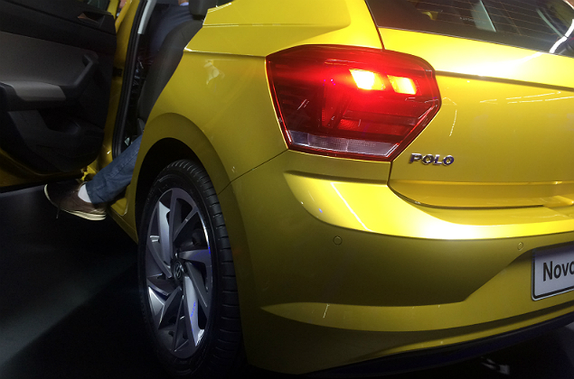 Detalhe da lanterna traseira do novo Polo, que foi lanado pela Volkswagen nesta segunda-feira (25) em So Paulo