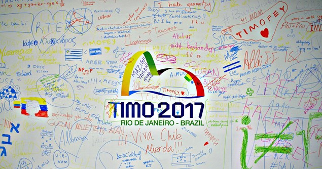 Mural assinado por participantes da última edição da IMO, no Rio de Janeiro