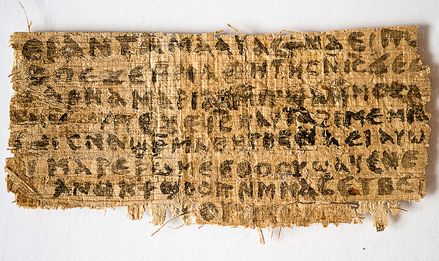 Reprodução do falso papiro com referência à 'mulher de Jesus'