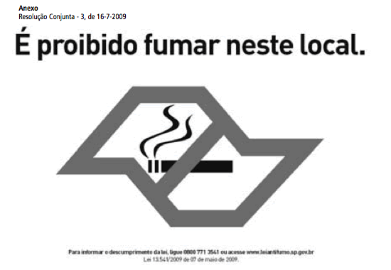 cartaz proibido fumar