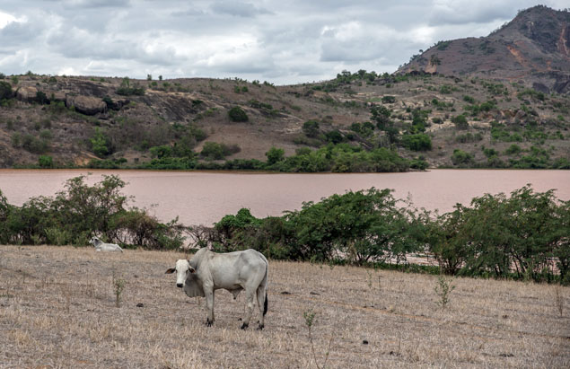 rea rural prxima ao rio Doce e  usina de Aimors 