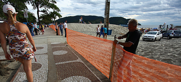 Trecho de aproximadamente 250 metros na Ponta da Praia ficará interditado ao público por cerca de 40 dias devido à obra