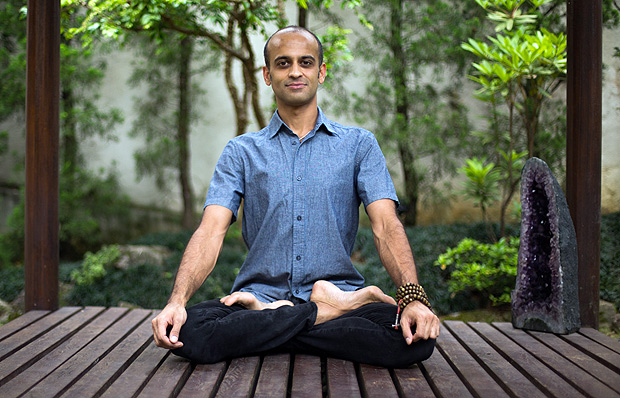 Yogi Zain, professor de ioga, durante passagem por São Paulo, em dezembro