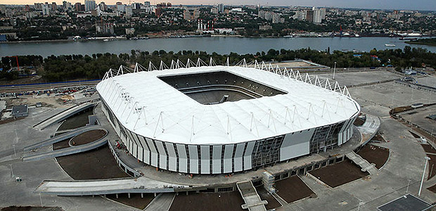 A general view on Rostov Arena stadium is seen under construction ahead of the 2018 FIFA World Cup in Rostov-On-Don, Russia August 20, 2017. REUTERS/Maxim Shemetov DIREITOS RESERVADOS. NÃO PUBLICAR SEM AUTORIZAÇÃO DO DETENTOR DOS DIREITOS AUTORAIS E DE IMAGEM