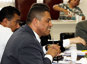 Mizael Bispo de Souza durante audiência realizada no Fórum de Guarulho para ouvir testemunhas