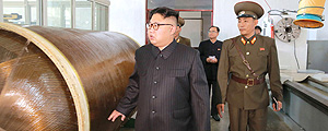 O ditador coreano inspeciona mssel