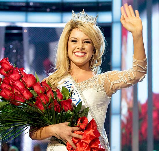  Teresa Scanlan, Miss Nebraska, que venceu o Miss America 2011 em Las Vegas no último sábado