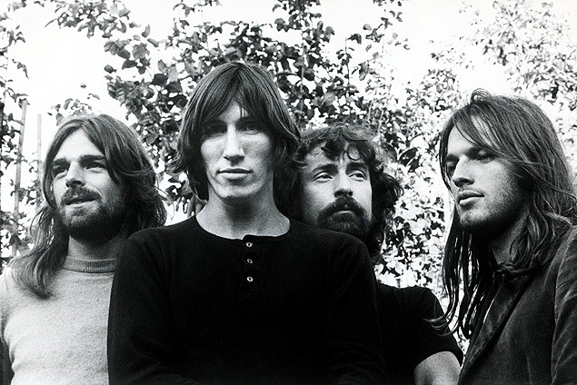 Grupo de rock inglês Pink Floyd, em foto de divulgação do álbum 