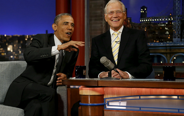 Obama em episódio do 'The Late Show' de maio de 2015