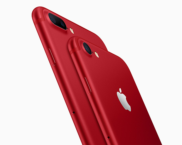 Apple customers can contribute to the Global Fund to fight AIDS with iPhone 7 and iPhone 7 Plus (PRODUCT)RED Special Edition. 