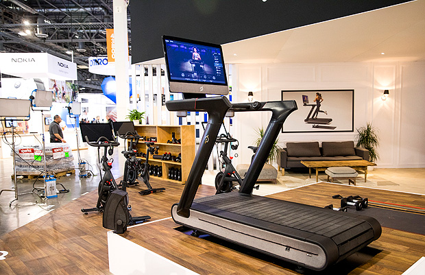 A $3,995 treadmill that Peloton unveiled at the International Consumer Electronics Show in Las Vegas, Jan. 8, 2018. It includes a 32-inch screen for viewing the company's on-demand fitness classes. The company's insight: The gadget is not as important as the service. (Roger Kisby/The New York Times)