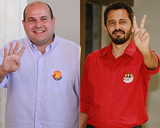Candidatos Roberto Cláudio (PSB) e Elmano Freitas (PT)