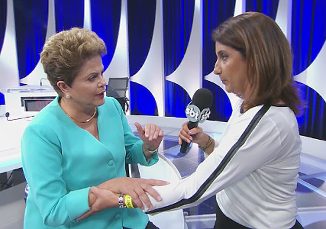 Dilma passa mal ao final de debate do UOL, SBT e Jovem Pan