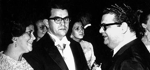 ORG XMIT: 130101_0.tif Os ministros Jarbas Passarinho (Trabalho), ao lado de sua mulher, e Delfim Netto (Fazenda) (à dir.) em 1967. (06.10.1967. Foto: Folhapress)