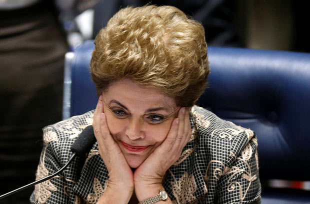 Brazil's suspended President Dilma Rousseff attends the final session of debate and voting on her impeachment trial in Brasilia, Brazil, August 29, 2016. REUTERS/Ueslei Marcelino TPX IMAGES OF THE DAY ORG XMIT: BRA131