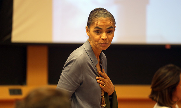Marina Silva durante debate no Insper, em São Paulo, em 2015