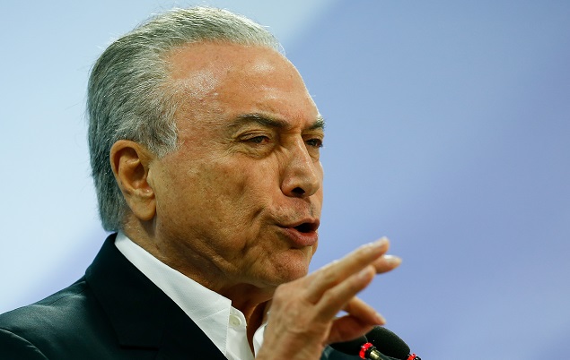 O presidente Michel Temer, em pronunciamento em Brasília