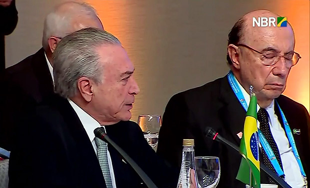 Presidente Michel Temer e ministro da Fazenda, Henrique Meirelles