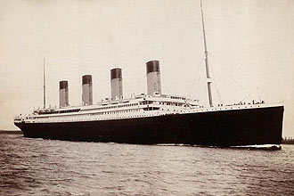 Navio Titanic, afundado por um iceberg em 1912