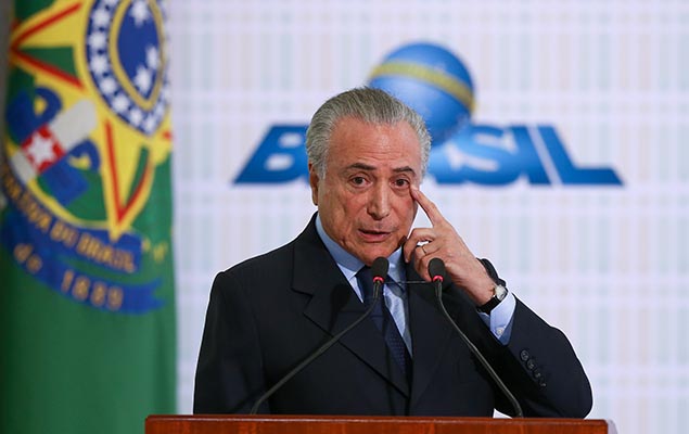 O presidente Michel Temer, em Brasília
