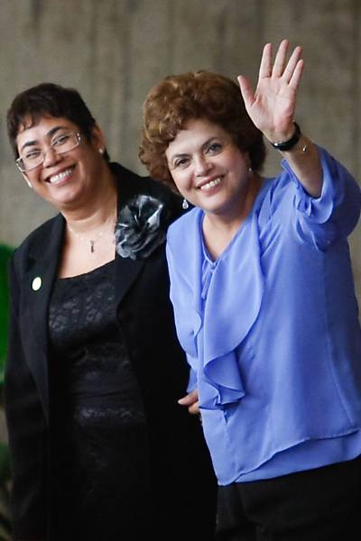 Dilma Rousseff na campanha de 2010