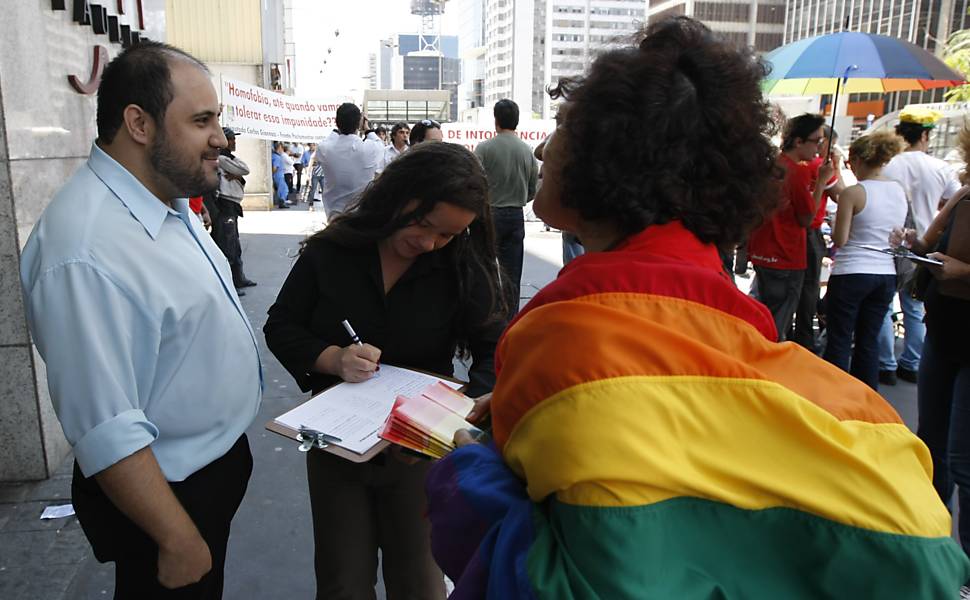 Protesto contra a homofobia na avenida Paulista