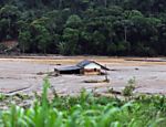 Fotografia mostra a única casa que não foi levada pelas águas das fortes chuvas que atingiram Vieira, na região de Teresópolis (RJ) Leia Mais