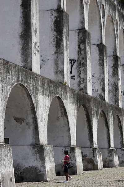 Arcos da Lapa antes da restauração: manutenção não respeitava características iniciais