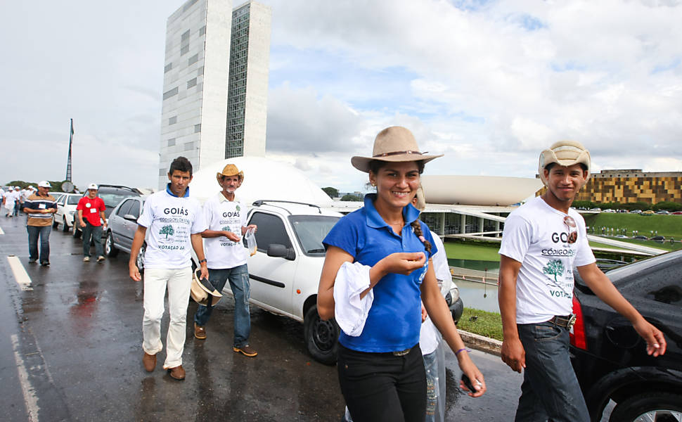 Produtores rurais protestam em Brasília