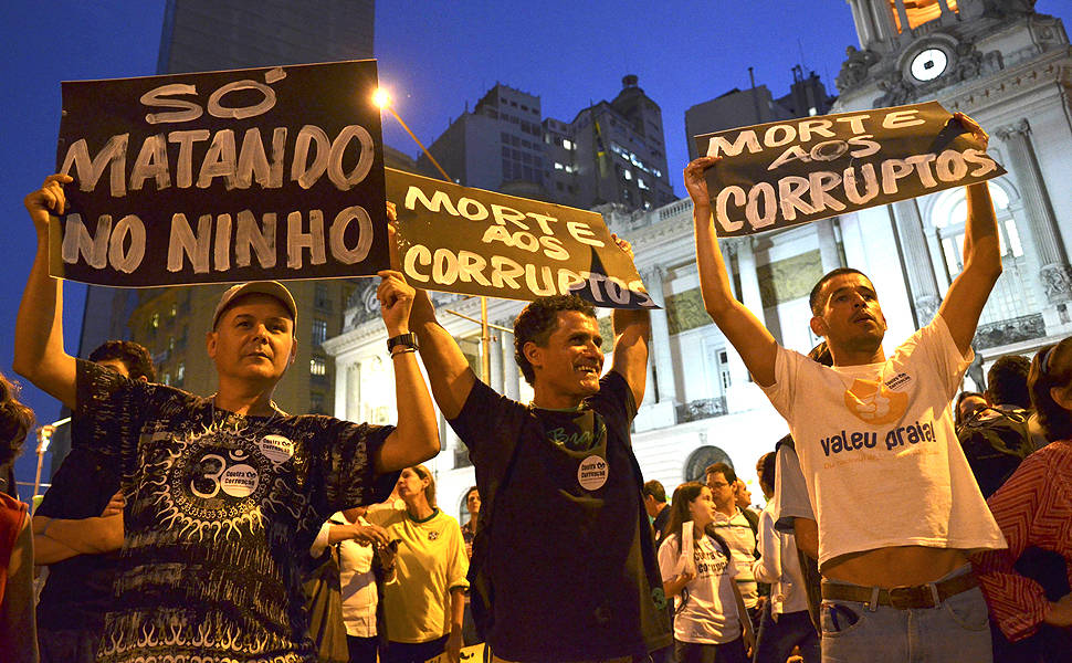 Protesto no Rio contra a corrupção
