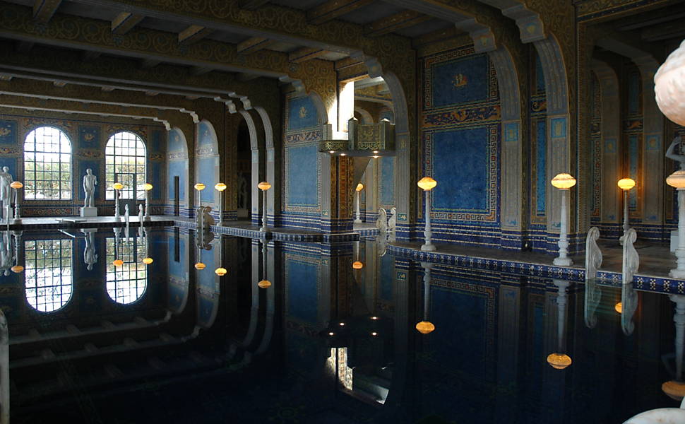 Piscina em estilo veneziano no Hearst Castle, nos arredores de San Simeon 