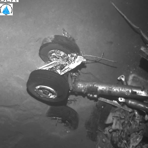 Imagem dos destroços do Airbus A330-200, encontrados no fundo do mar em abril de 2011 